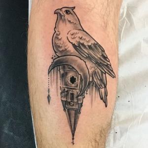 Tatouage bras perroquet 